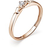 Золотое кольцо с бриллиантом, 1605810