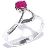 Silver Wings Женское серебряное кольцо с рубином, 1618354