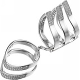 Женское серебряное кольцо с куб. циркониями, 1670322