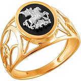 Мужское золотое кольцо с ониксом, 1704626