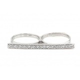 Женское серебряное кольцо с куб. циркониями, 1731250