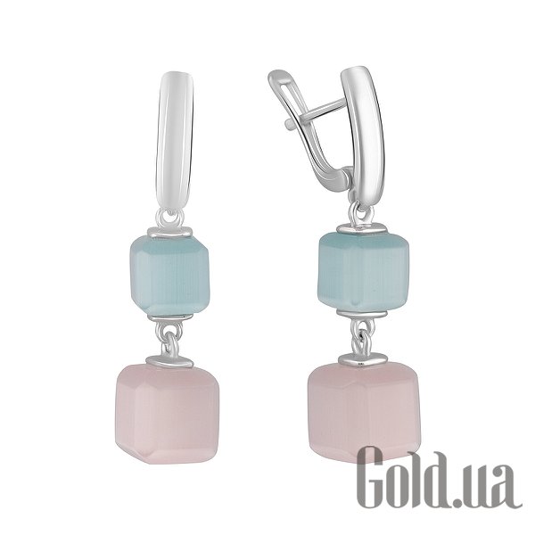 

Серьги с подвесками Fresh Jewelry, Серебряные серьги с кошачьим глазом