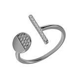 Купить Женское серебряное кольцо с куб. циркониями (К2Ф/1084) стоимость 1534 грн., в магазине Gold.ua