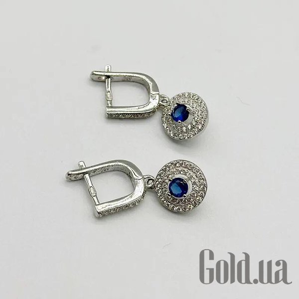 

Серьги с подвесками Silvex925, Серебряные серьги с куб. циркониями