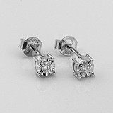 Золотые серьги с бриллиантами, 1795762