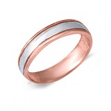 Серебряное обручальное кольцо в позолоте, 143027