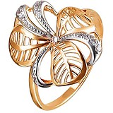 Женское золотое кольцо с куб. циркониями, 1604531