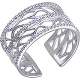 Женское серебряное кольцо с куб. циркониями, 1611699