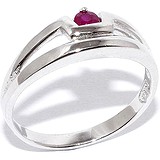 Silver Wings Женское серебряное кольцо с рубином, 1618099