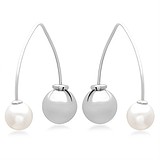Срібні сережки зі штучн. перлами, 1669555