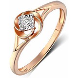 Золотое кольцо с бриллиантом, 1711795