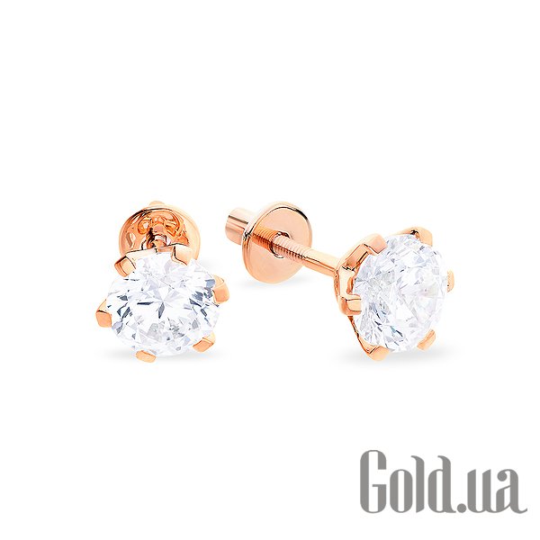 

Серьги-гвоздики Украина, Золотые серьги с куб. циркониями