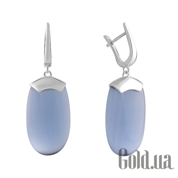

Серьги с подвесками Fresh Jewelry, Серебряные серьги с кошачьим глазом