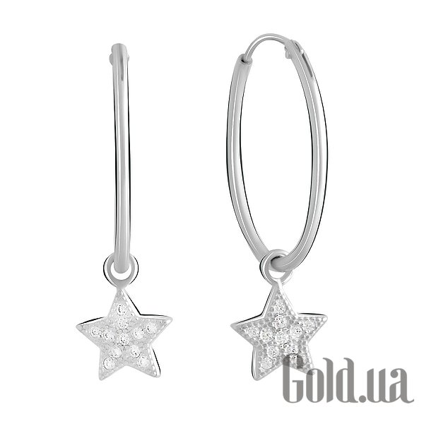 

Серьги с подвесками Fresh Jewelry, Серебряные серьги с куб. циркониями