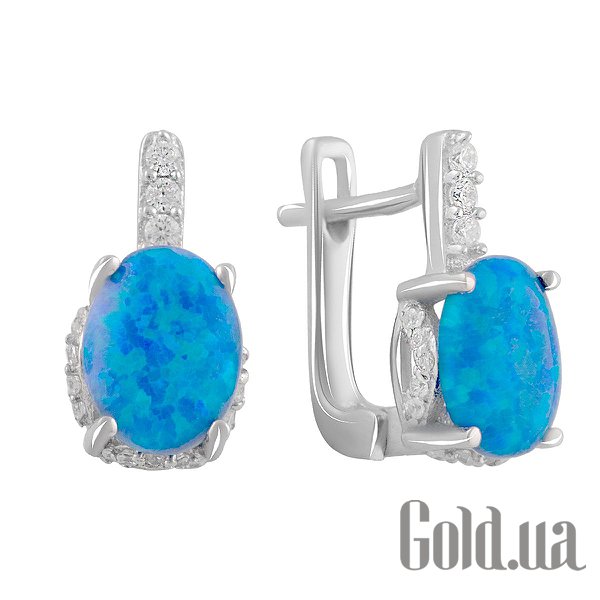 

Серьги Fresh Jewelry, Серебряные серьги с куб. циркониями и опалами