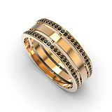 Золотое обручальное кольцо с бриллиантами, 1768115