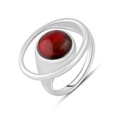 Женское серебряное кольцо с аммолитом (2130413), фото