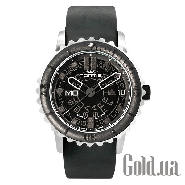 

Швейцарские часы Fortis, 675.10.81 K B-47 BIG STEEL WITH CAOUTCHOUC BRACELET