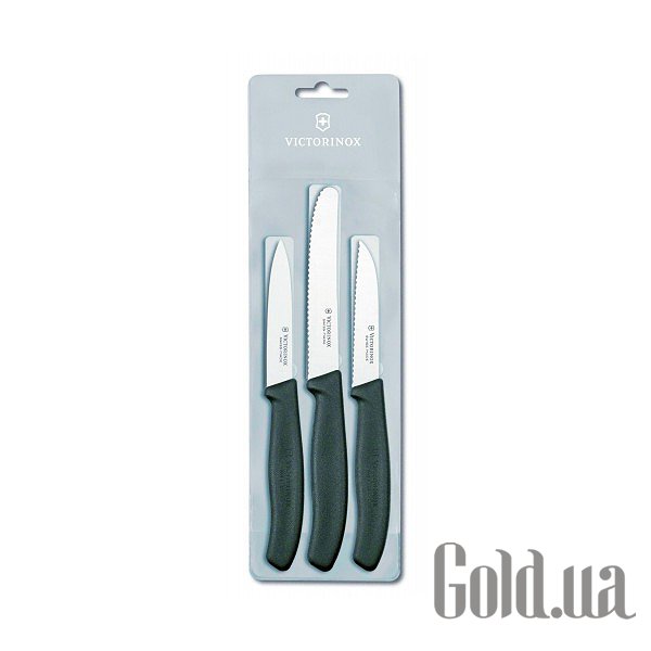Купити Victorinox Набір кухонний SwissClassic 3 ножа з чорною ручкою Vx67113.3