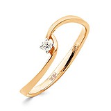 Золотое кольцо с бриллиантом, 1512628