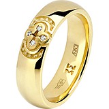 Золотое обручальное кольцо с бриллиантами, 1555124