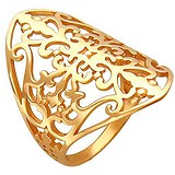 Женское серебряное кольцо в позолоте, 1607348