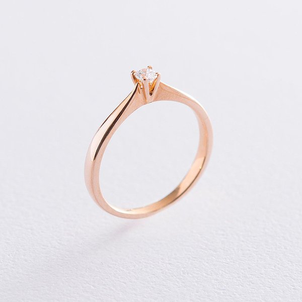 Золота каблучка з цирконієм Swarovski Zirconia