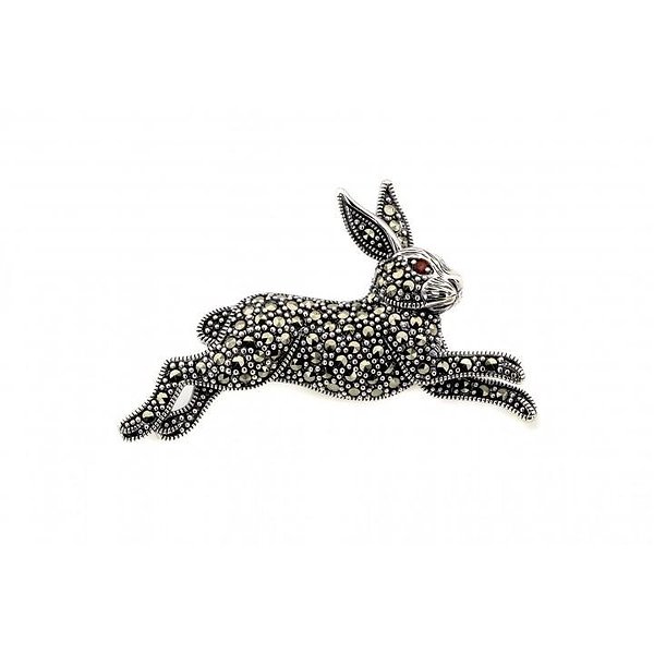 Серебряная брошь-кулон с куб. циркониями