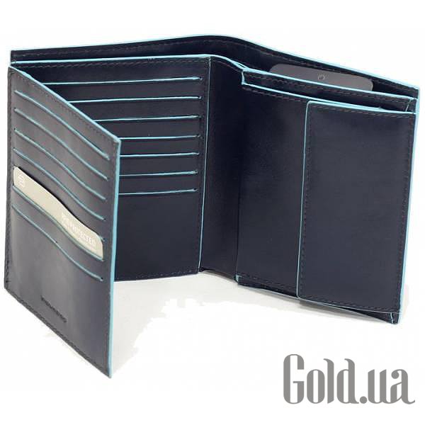 

Бумажник Piquadro, Синий, Портмоне Blue Square PU4859B2R_BLU2