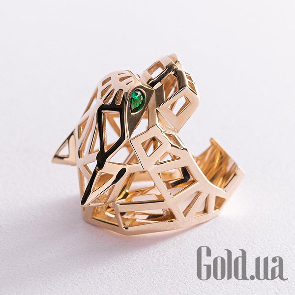 

Кольцо Украина, Женское золотое кольцо с куб. циркониями, 18