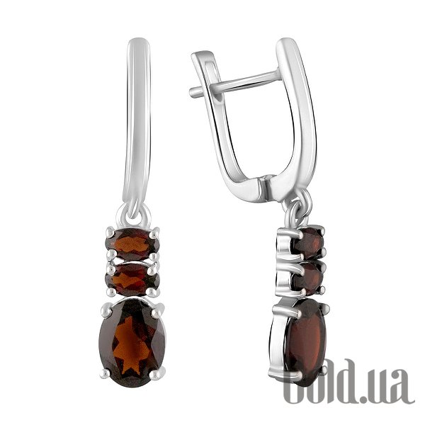 

Серьги с подвесками Fresh Jewelry, Серебряные серьги с гранатами