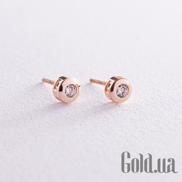 

Серьги-гвоздики Украина, Золотые серьги с куб. циркониями