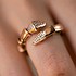Женское золотое кольцо с куб. циркониями - фото 5