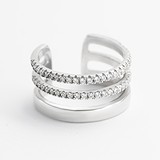 Женское серебряное кольцо с куб. циркониями, 1783476