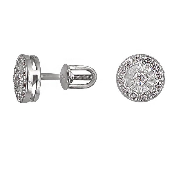 Золоті сережки з куб. цирконіями