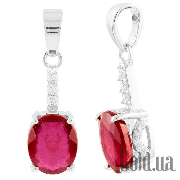 

Женские кулоны Fresh Jewelry, Серебряный кулон с рубином и куб.циркониями