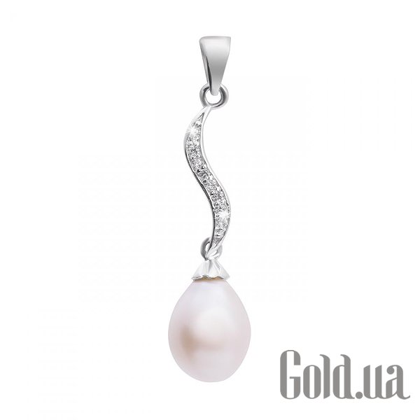 

Женские кулоны Lurie Jewelry, Серебряный кулон с жемчугом и куб. циркониями