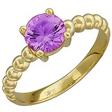 Женское золотое кольцо с аметистом, 1604789