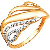 Женское золотое кольцо с куб. циркониями, 1608885