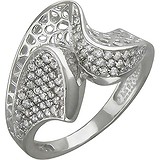 Женское серебряное кольцо с куб. циркониями, 1611445