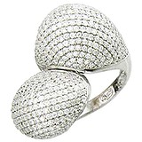 Женское серебряное кольцо с куб. циркониями, 1615285