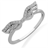 Женское серебряное кольцо с куб. циркониями, 1665461