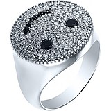 Женское серебряное кольцо с куб. циркониями, 1675957