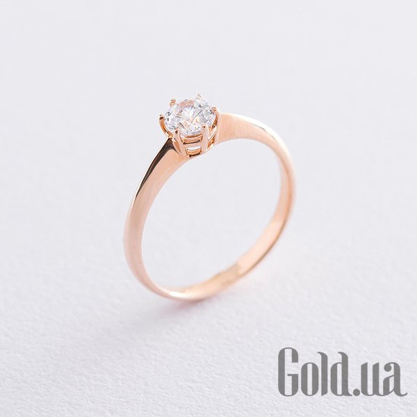 

Кольцо Украина, Золотое кольцо с цирконием Swarovski Zirconia, 18