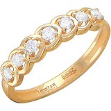 Золотое обручальное кольцо с бриллиантами, 1705909