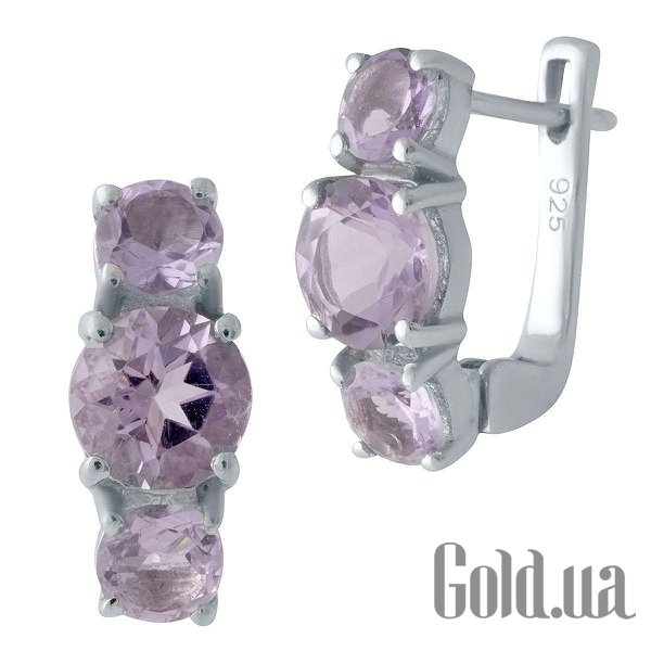 

Серьги Fresh Jewelry, Серебряные серьги с аметистами
