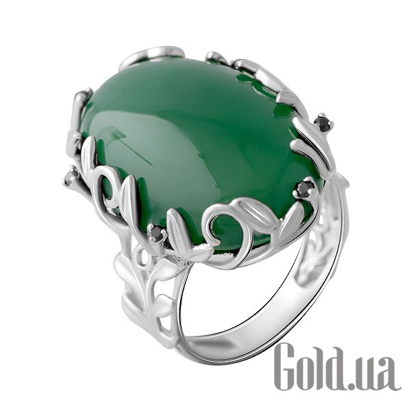 

Женские кольца Fresh Jewelry, Женское серебряное кольцо с агатом и куб. циркониями, 17