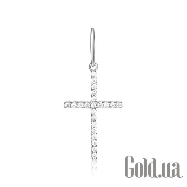 

Кулон-крестик Silvex925, Серебряный кулон с куб. циркониями