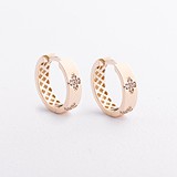 Золотые серьги с куб. циркониями, 1796277