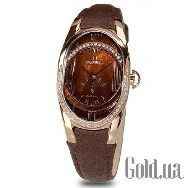 

Швейцарские часы Seculus, 1668.2.1064 brown, pvd-r cz stones, brown leather